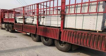 赤峰 白麻荔枝面外墙干挂，工厂装车日常