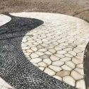 赤峰 黄金麻冰裂纹地铺石工地铺装案例