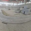 赤峰 芝麻白异形坐凳，自然面光面弧形加工