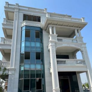 赤峰 白麻花岗岩别墅外墙干挂效果展示