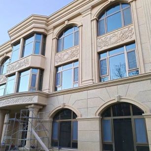 赤峰 黄金麻花岗岩别墅外墙干挂