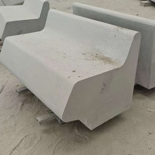 赤峰 芝麻白花岗岩异形坐凳，石凳