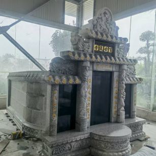 赤峰 芝麻白墓碑效果展示图