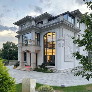 赤峰 白麻花岗岩私人别墅干挂石材豪华定制