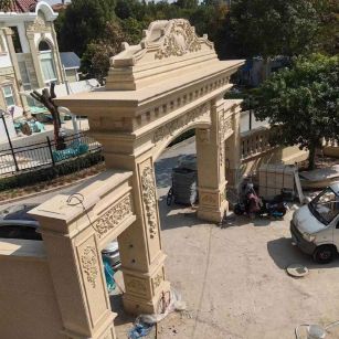 赤峰 黄金麻荔枝面花岗岩别墅门楼