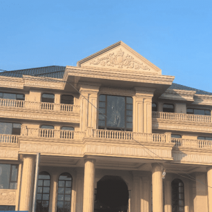 赤峰黄金麻别墅外墙干挂石材效果示例